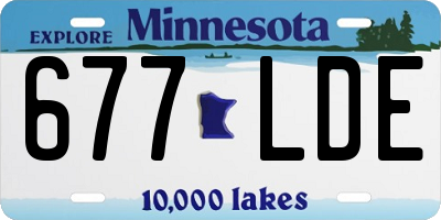 MN license plate 677LDE