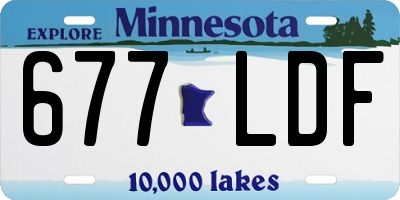 MN license plate 677LDF