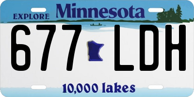 MN license plate 677LDH