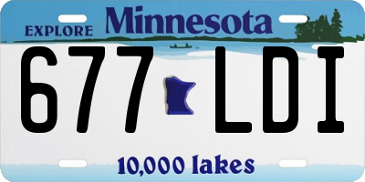 MN license plate 677LDI