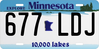 MN license plate 677LDJ