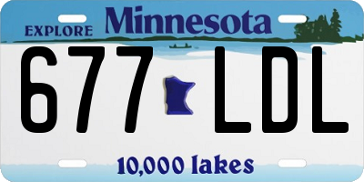 MN license plate 677LDL
