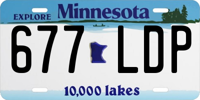MN license plate 677LDP