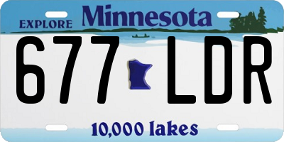 MN license plate 677LDR
