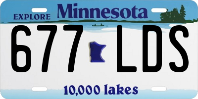 MN license plate 677LDS