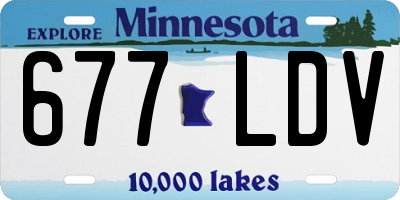 MN license plate 677LDV