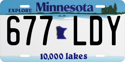 MN license plate 677LDY