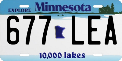 MN license plate 677LEA