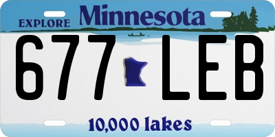 MN license plate 677LEB