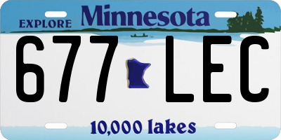 MN license plate 677LEC