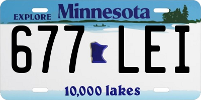 MN license plate 677LEI
