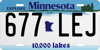 MN license plate 677LEJ