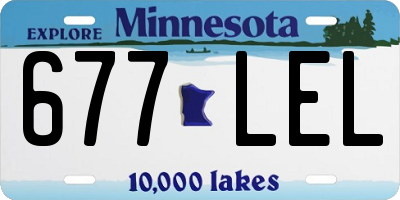MN license plate 677LEL