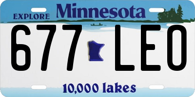 MN license plate 677LEO