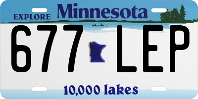 MN license plate 677LEP