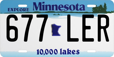 MN license plate 677LER