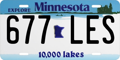MN license plate 677LES