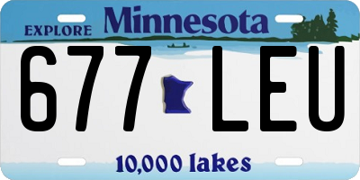 MN license plate 677LEU