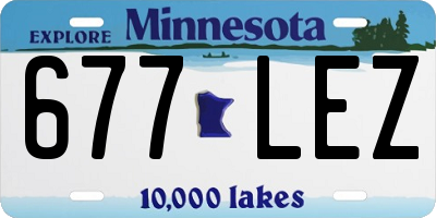 MN license plate 677LEZ