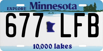 MN license plate 677LFB