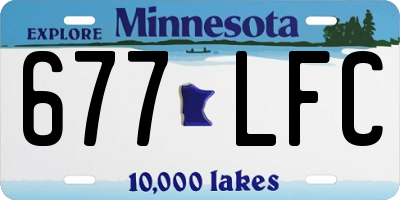 MN license plate 677LFC
