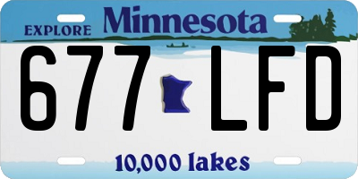 MN license plate 677LFD