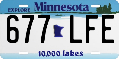 MN license plate 677LFE