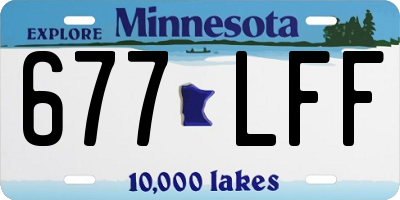 MN license plate 677LFF