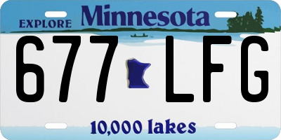 MN license plate 677LFG