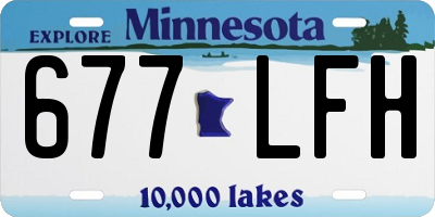 MN license plate 677LFH