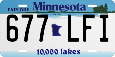 MN license plate 677LFI