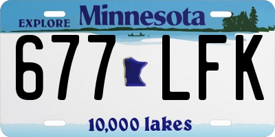 MN license plate 677LFK