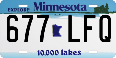 MN license plate 677LFQ