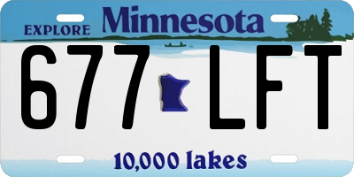 MN license plate 677LFT