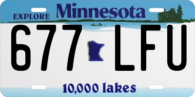 MN license plate 677LFU
