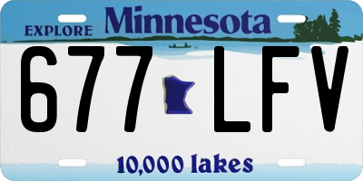 MN license plate 677LFV