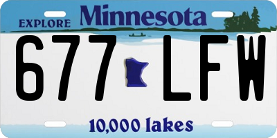 MN license plate 677LFW