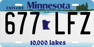 MN license plate 677LFZ