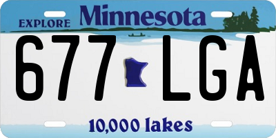 MN license plate 677LGA