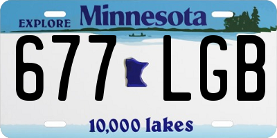 MN license plate 677LGB