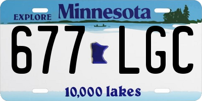 MN license plate 677LGC