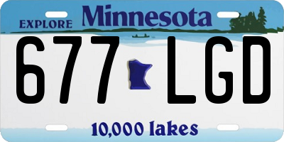 MN license plate 677LGD