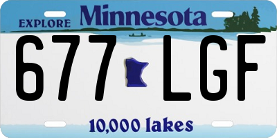 MN license plate 677LGF