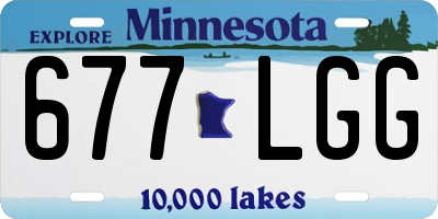 MN license plate 677LGG