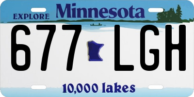 MN license plate 677LGH