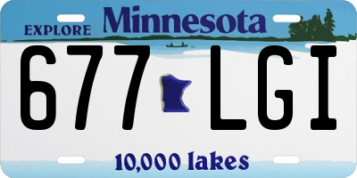 MN license plate 677LGI