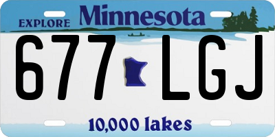 MN license plate 677LGJ