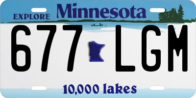 MN license plate 677LGM