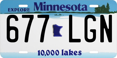 MN license plate 677LGN