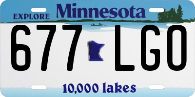 MN license plate 677LGO